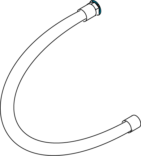 Flexible hose (20 bar) for air receiver