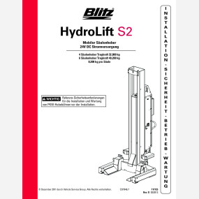 Mobile column lift hydrolift s2 8 2c2   117725   rev d