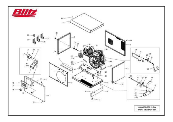 Piston compressor twin logosworks box    2014 