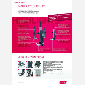 Mobile column lift hydrolift s3 6 2 7 5  127067   