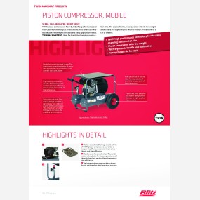 Piston compressor twin maximat pro  127940   