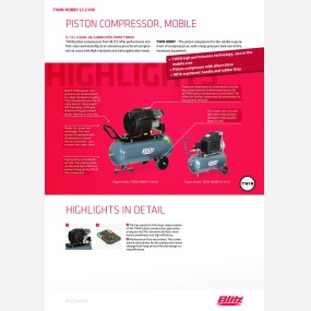 Piston compressor twin hobby  127928   