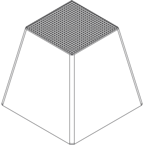 Rubber pad Truncated pyramid