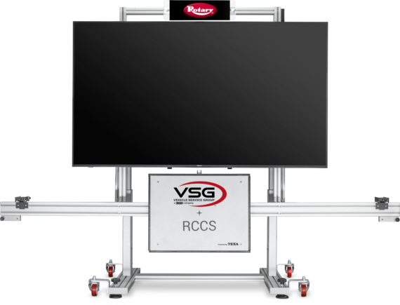 Fahrwagen für RCCS3 | mit Monitor und VSG-Logo an der Tafel