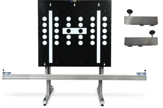 Adapter set to mount targets/measuring heads on a TEXA panel