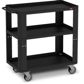 Workshop trolley open Type | 3 shelves | RAL 9005 | 800 x 450 x 850 mm